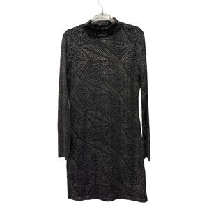 VENUS Black Bodycon Cocktail Party Nightlife Shimmer Dress Size M